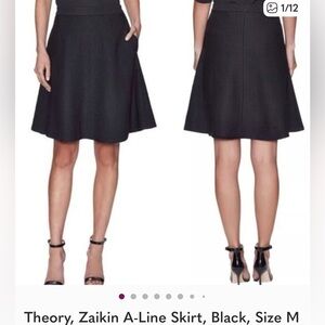 Theory A-Line Skirt - Black